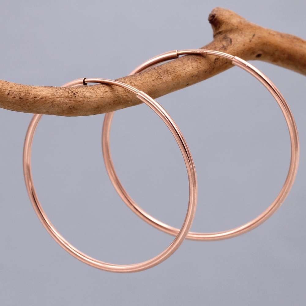 *14k Rose Gold Endless Hoops